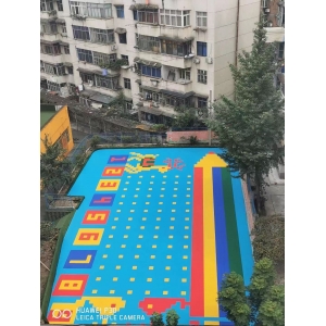 幼儿园地垫 户外游乐场悬浮式塑胶跑道 室外儿童篮球场软质悬浮地板每平方米约44.00元每平米